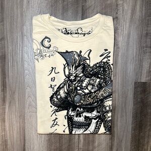 Key Closet Samurai Skull Y2K Tee - Medium